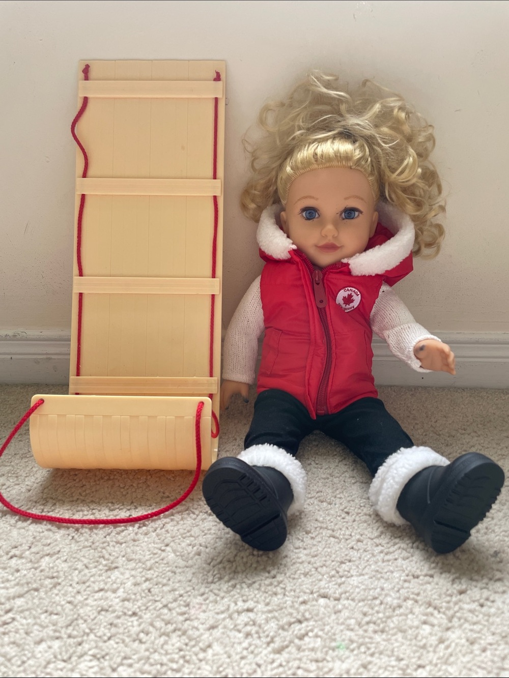 Stella and Finn Newberry Doll & Sled